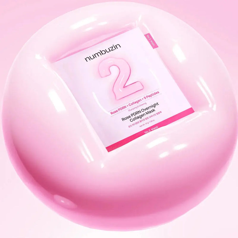 Numbuzin No.2 Rose PDRN Overnight Collagen Mask 4-Pack