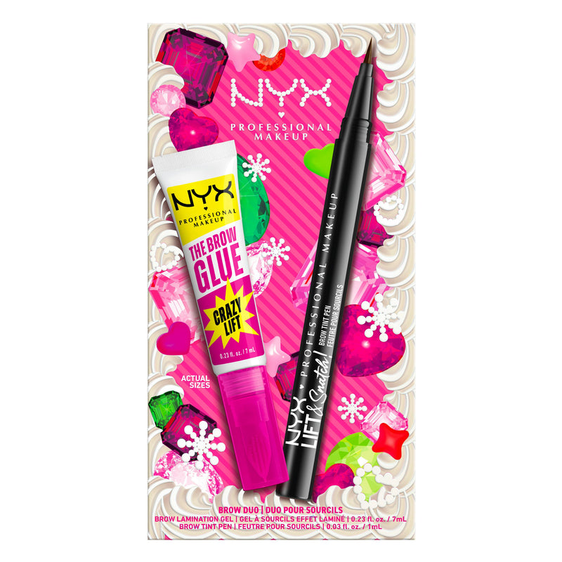 NYX Professional Makeup Bling the Halls Brow Glue Duo 02, wenkbrauw kit