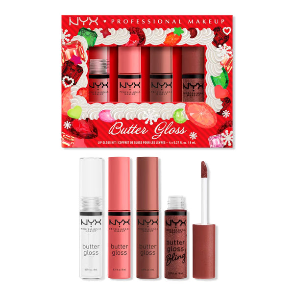NYX Professional Makeup Bling the Halls Butter Gloss Kit, limited edition lipgloss set