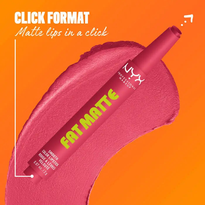 NYX Professional Makeup Fat Matte Smooth Color Lipstick Pink Puff