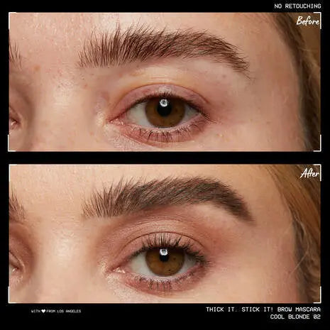 NYX Professional Makeup Thick It. Stick It! Brow Gel 02 Cool Blonde, getinte wenkbrauwgel, foto 4 van 4
