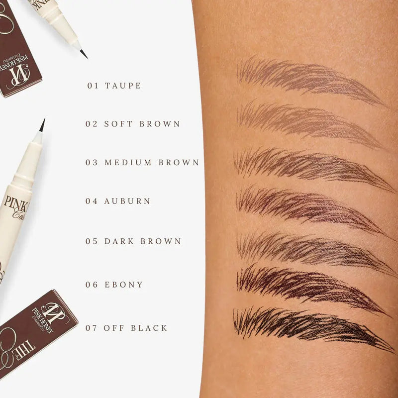 Pink Honey The Brow Detailer Off Black, brow pen met ultrafijne punt, foto 2 van 5