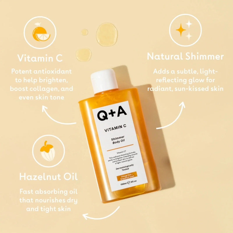 Q+A Vitamin C Shimmer Body Oil