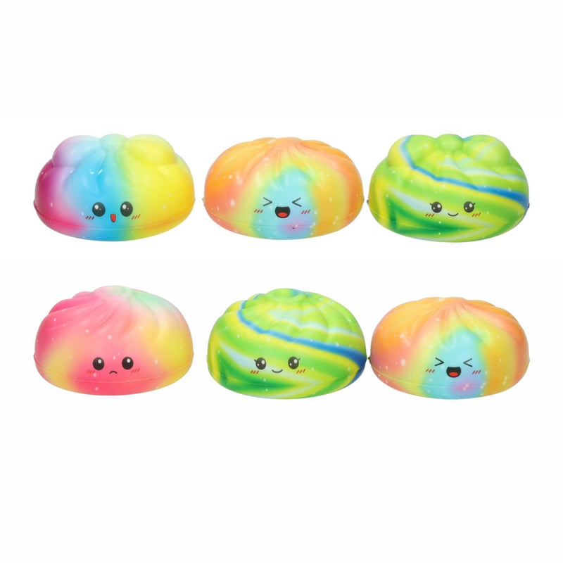 Squishy Rainbow Dumpling in Steam Basket, zachte regenboog dumpling in stoombox