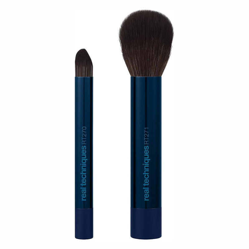 Real Techniques Skin Perfecting Brush Duo Set, set van twee gezichtskwasten voor make-up