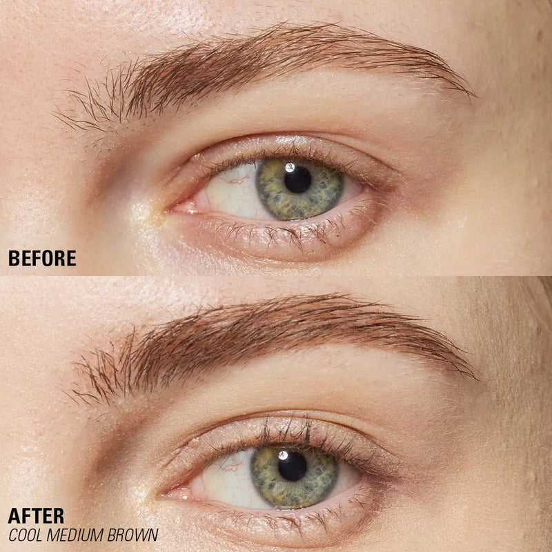 Revolution Wrap Brow Cool Medium Brown, wenkbrauwgel voor vorm, fixatie en kleur.