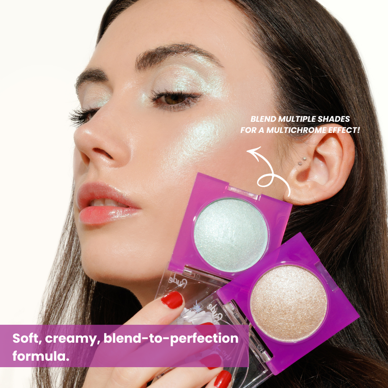 Rude Cosmetics The Glow Up! Diamond Highlighter Golden Sunburst, romige highlighter, foto 4 van 6