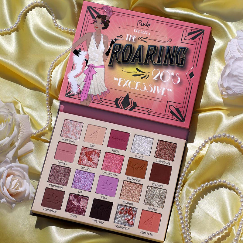 Rude Cosmetics The Roaring 20's Eyeshadow Palette Excessive, oogschaduw palette met diverse finishes, foto 4 van 5