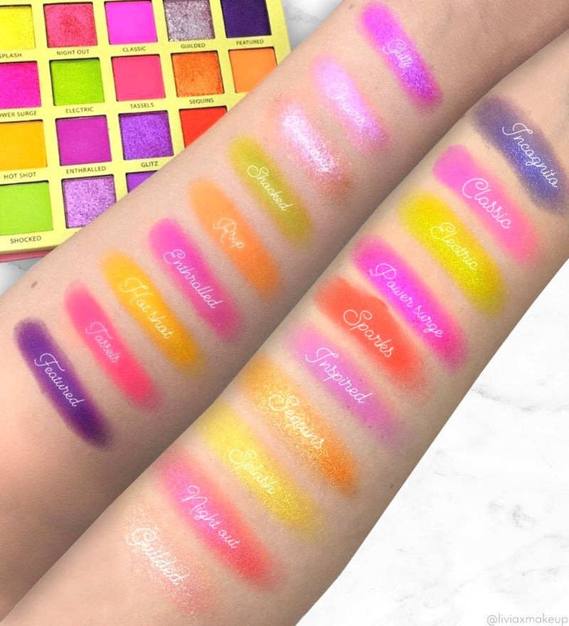 Rude Cosmetics The Roaring 20's Eyeshadow Palette Neon, oogschaduwpalette met levendige neon-tinten, foto 2 van 4
