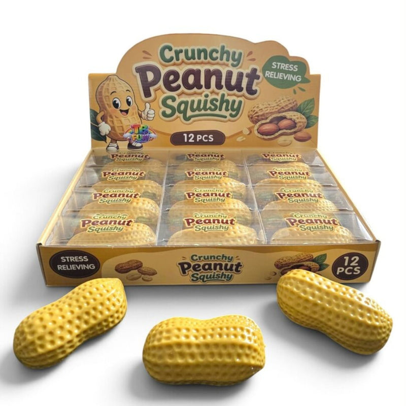Squishy Crunchy Peanut Squishy, een zachte squishy in de vorm van een pinda met een crunchy textuur.