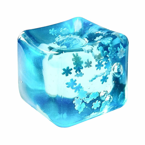 Cube Snowflake Glitter Blue Squishy van Boozyshop, zachte squishy om in te knijpen