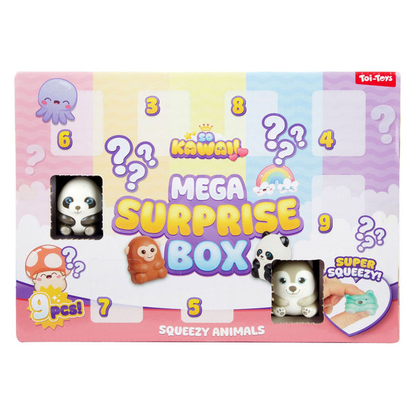So Kawaii Mystery Box Animal Squishies van Boozyshop, doos met negen kleine dierensquishies