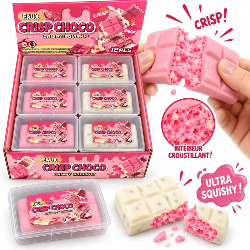 Squishy Wax Cracking Mystery Chocolate Bar Squishy, speelgoed dat kraakt bij knijpen