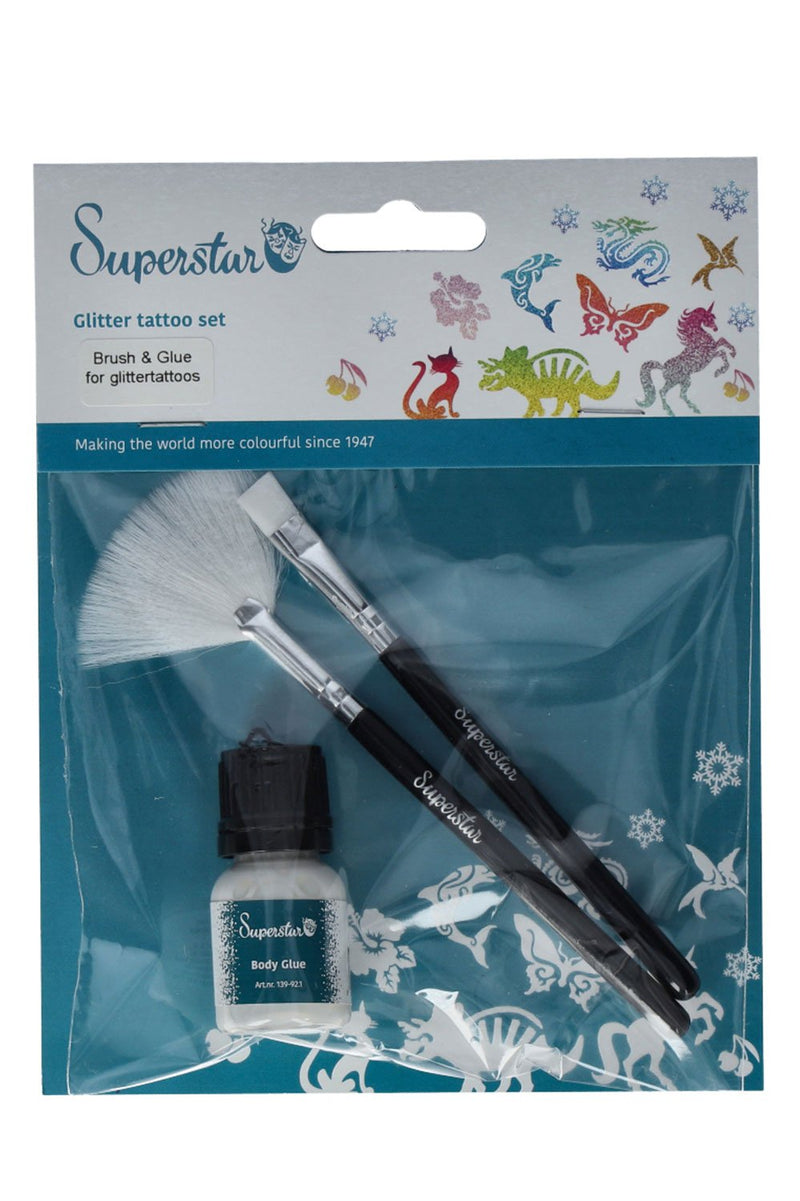 Superstar Brush & Glue Set For Glitter Tattoos