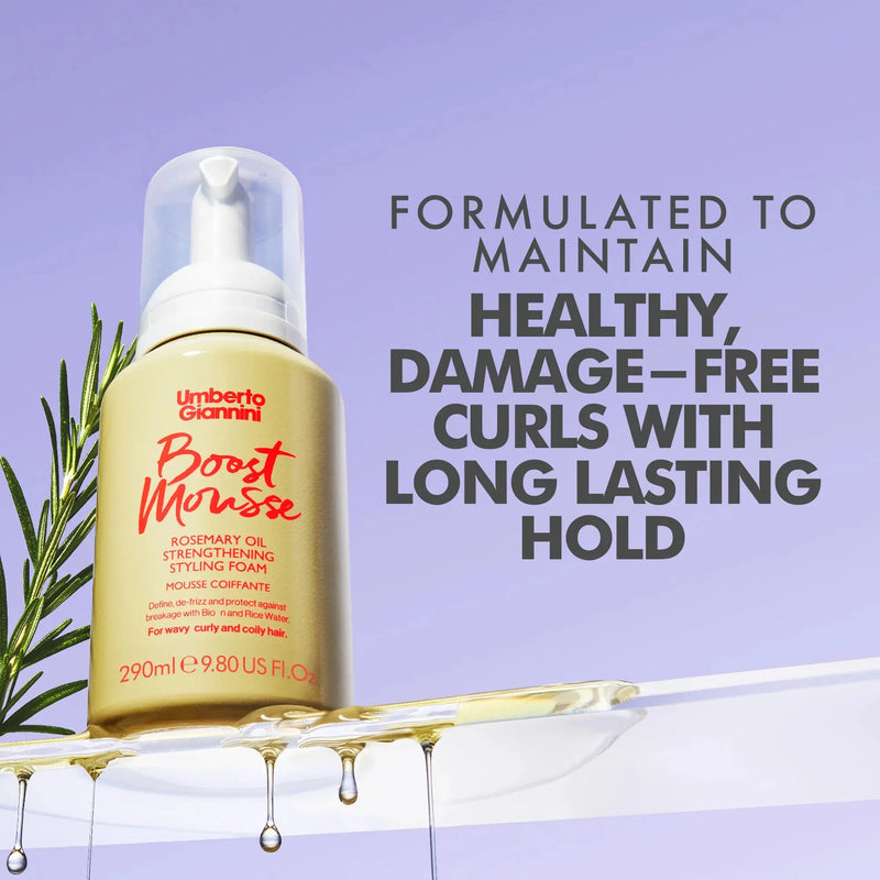 Umberto Giannini Strong Curls Rosemary Oil Strenghtening Styling Foam