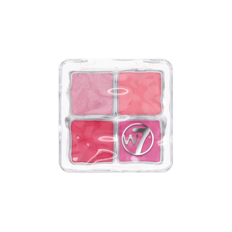 W7 Cosmetics Blur It Blush Palette Doll Energy, blush palette met vier tinten