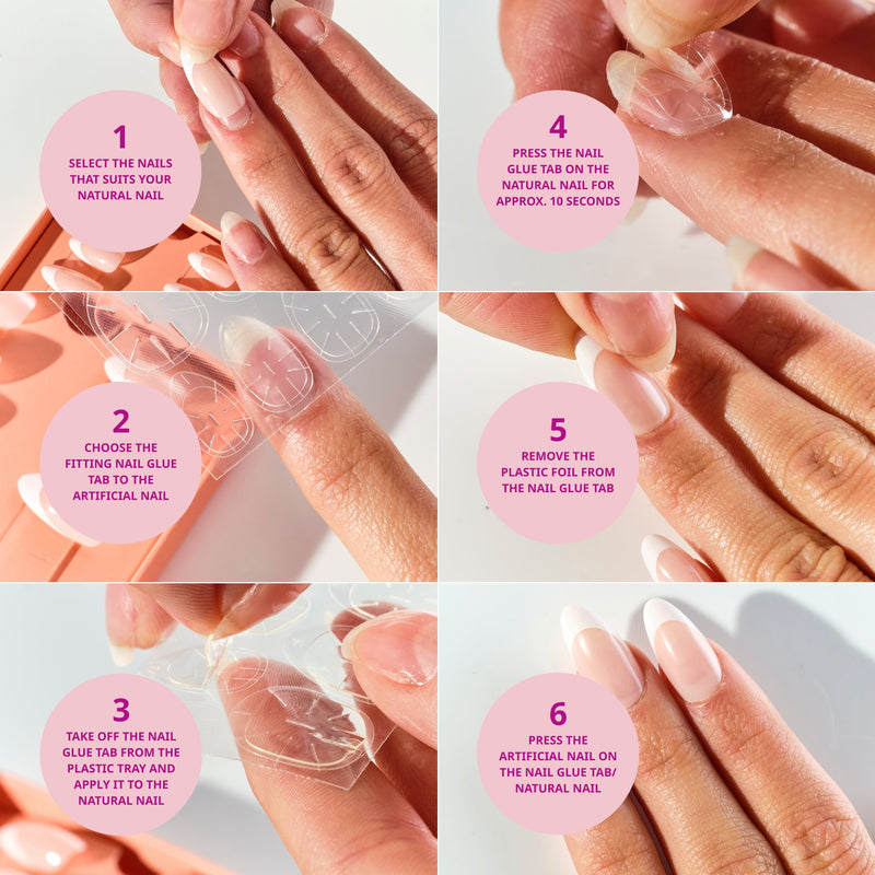 What The Fake! Press-on Nails Press & Go 01 French Nails