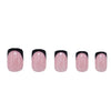 Press On French Nails Black / Pink