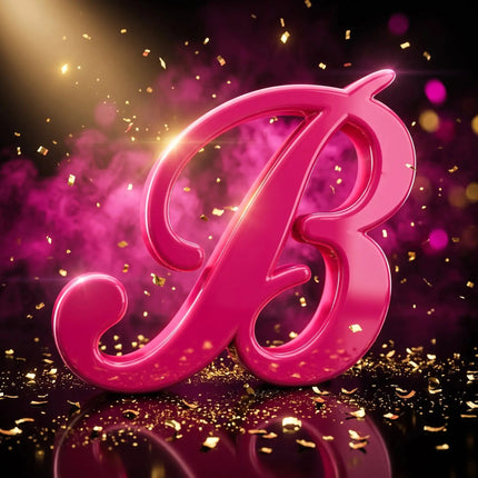 Roze Boozyshop-logo met gouden confetti voor de Black Friday deals