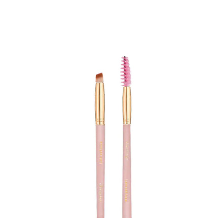 Wimper- en wenkbrauwkwast van Boozyshop in soft pink en goud