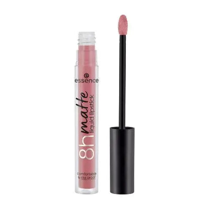 Essence 8h Matte Liquid Lipstick in de kleur Rosy Nude, een matte vloeibare lippenstift