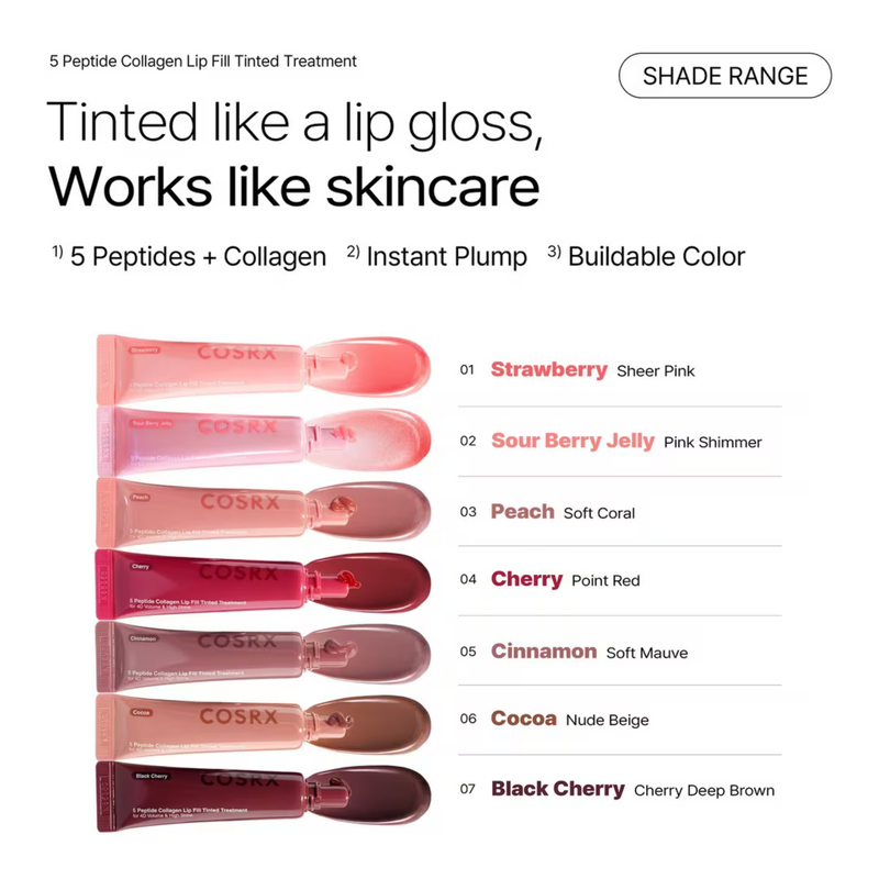 5 Peptide Collagen Lip Fill Tinted Treatment 05 Cinnamon
