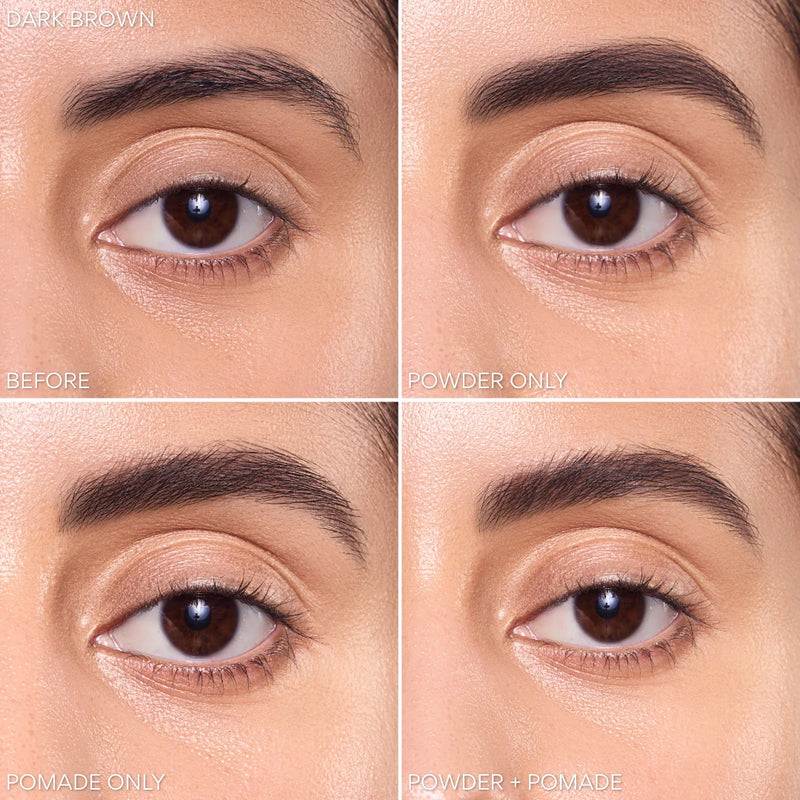 Beauty Creations Duet Brow Powder & Pomade Dark Brown, wenkbrauwpoeder en pomade in één