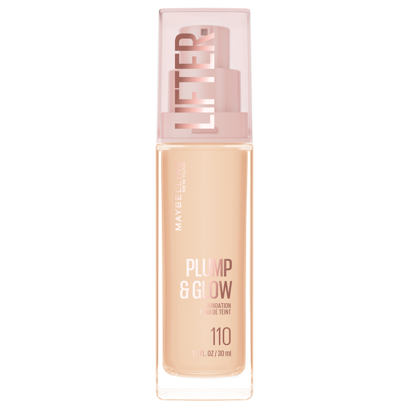 Maybelline Lifter Plump & Glow Foundation 110, huidverzorgende foundation met glow finish