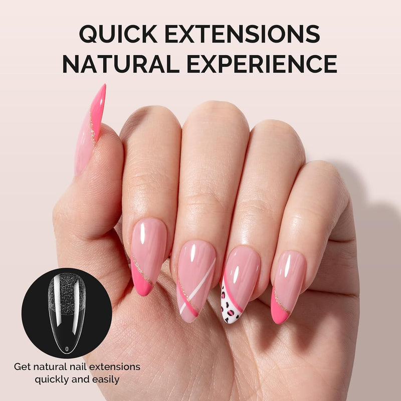 MelodySusie Full Cover Soft Gel Nail Tips Medium Almond 300pcs, heldere nageltips in amandelvorm