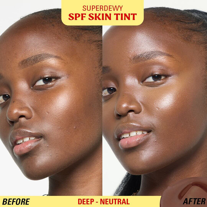 Revolution Superdewy SPF30 Skin Tint Deep Neutral, minerale foundation met SPF30, foto 2 van 6
