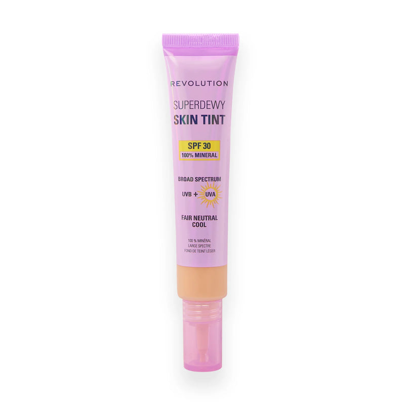 Revolution Superdewy SPF30 Skin Tint Fair Neutral Cool, lichtgewicht foundation