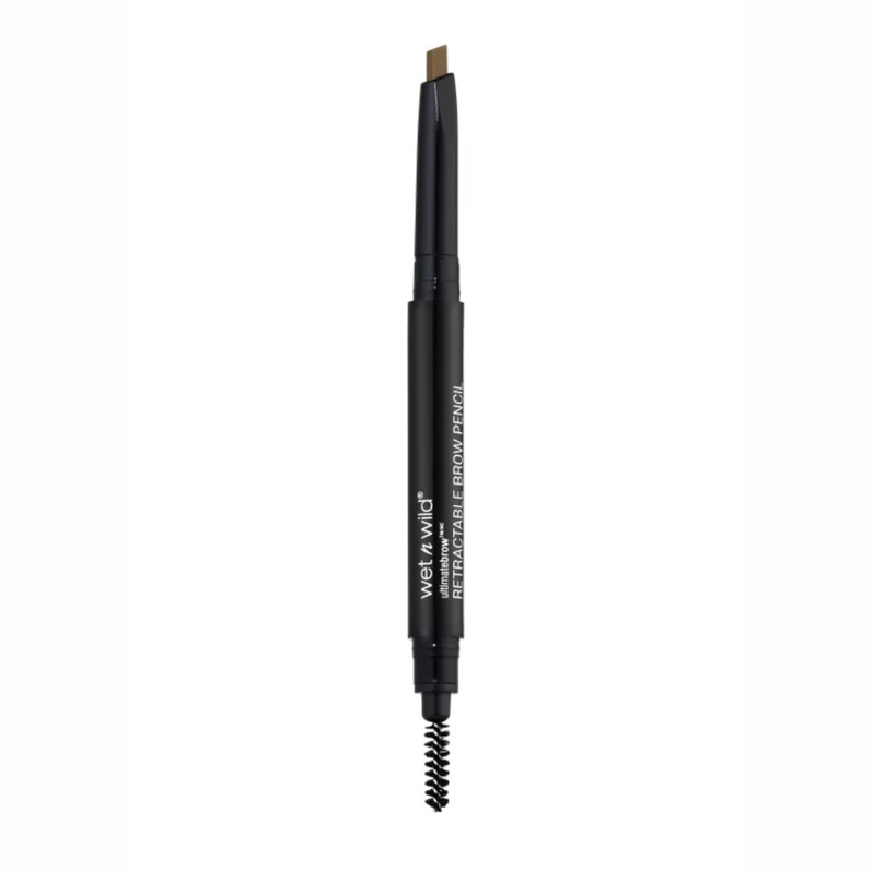 Wet n Wild Ultimate Brow Retractable Pencil Ash Brown, wenkbrauwpotlood met spoolie en schuine punt
