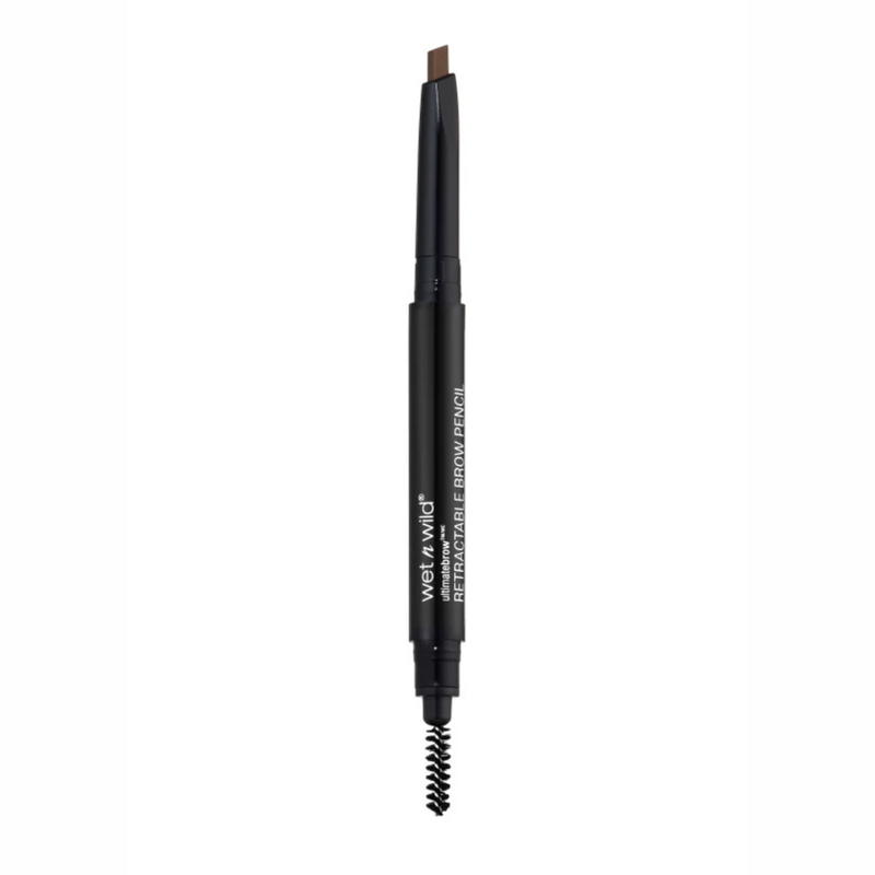 Wet n Wild Ultimate Brow Retractable Pencil Ash Brown, wenkbrauwpotlood met spoolie en schuine punt