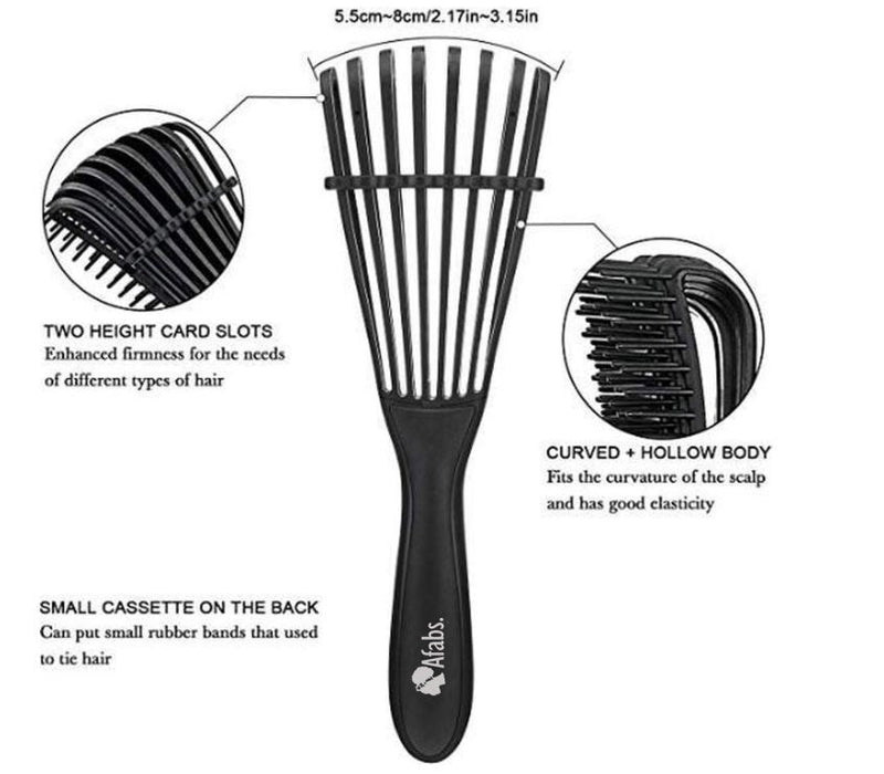 African Fabs Afabs Detangling Brush Pastel Yellow 3