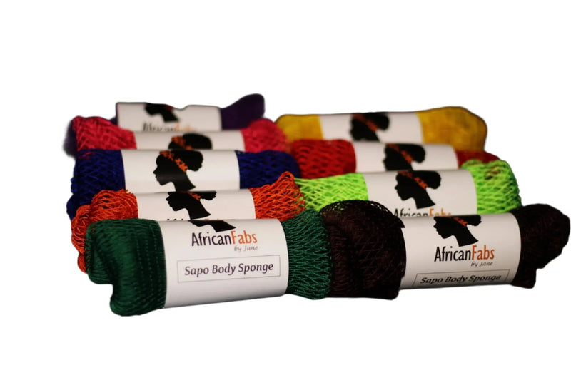 African Fabs African Net Sponge Sapo Black