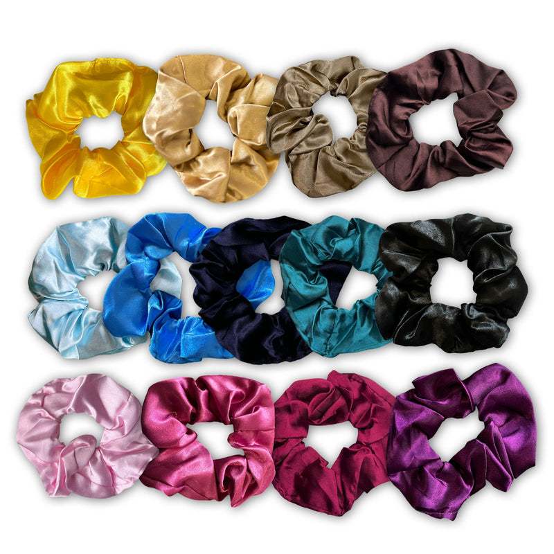 African Fabs Deluxe Satin Scrunchie Light Blue 3
