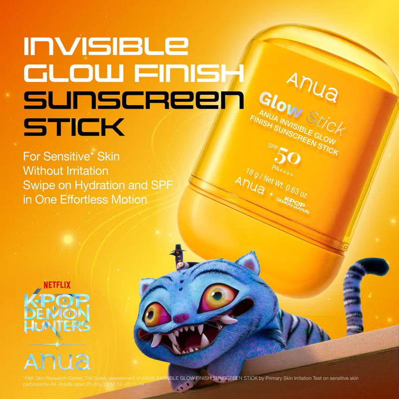 Anua K-Pop Demon Hunters Invisible Glow Finish Sunscreen Stick SPF 50