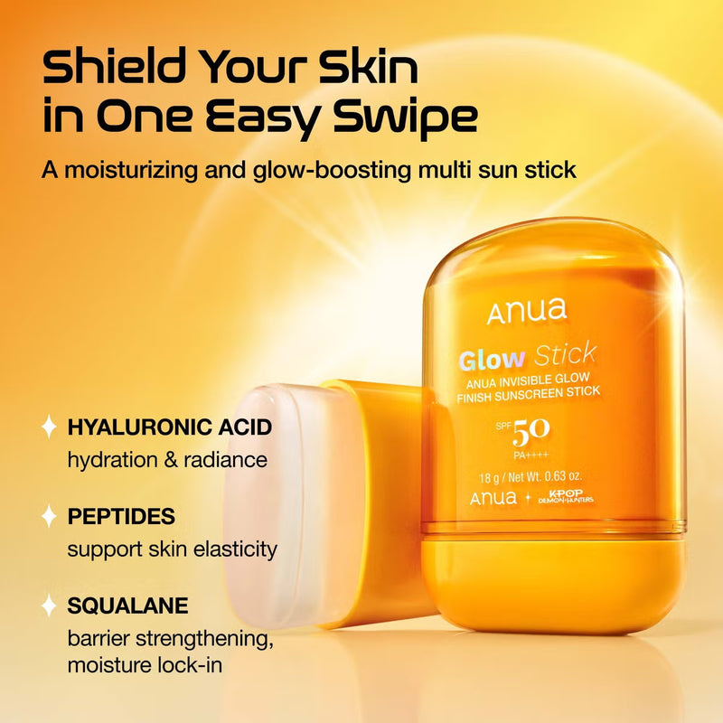 Anua K-Pop Demon Hunters Invisible Glow Finish Sunscreen Stick SPF 50