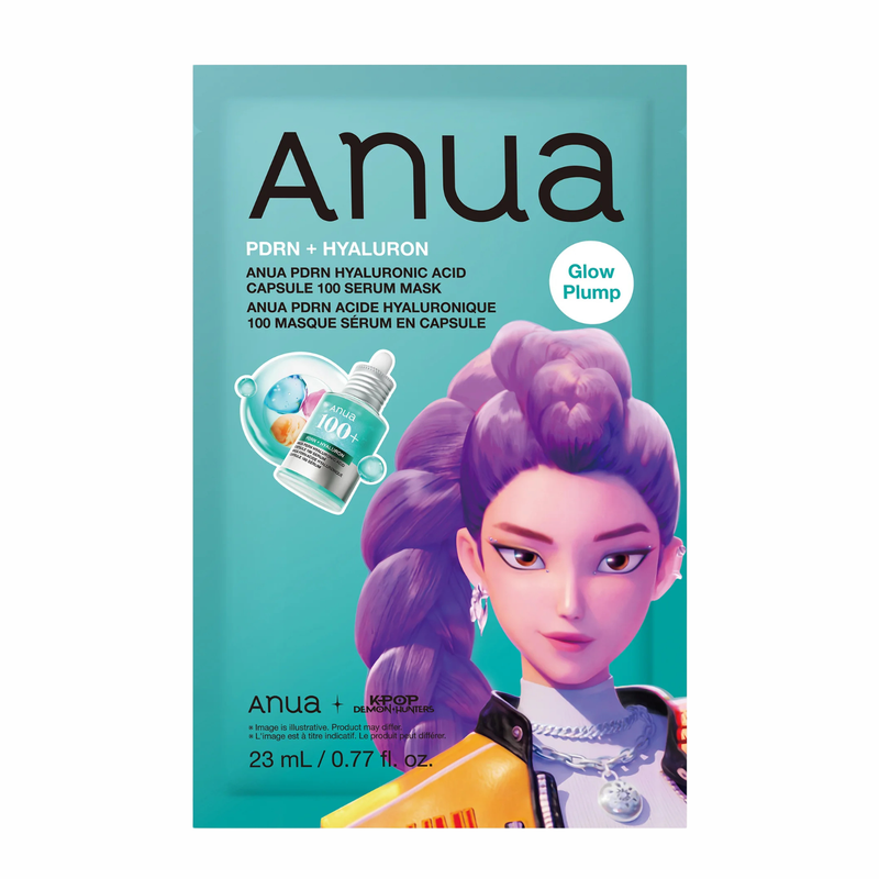Anua K-Pop Demon Hunters PDRN Hyaluronic Acid Capsule 100 Serum Mask Rumi