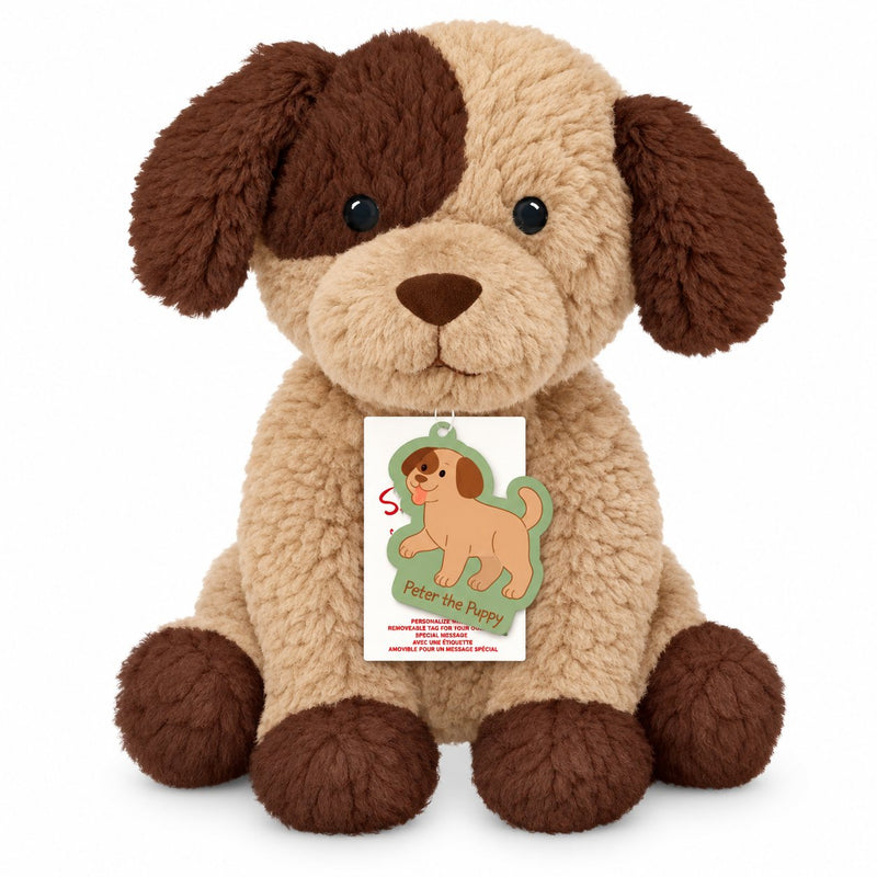 Aroma Home Patch the Puppy Snuggable Hottie, zachte knuffel in puppyvorm met warmtezakje