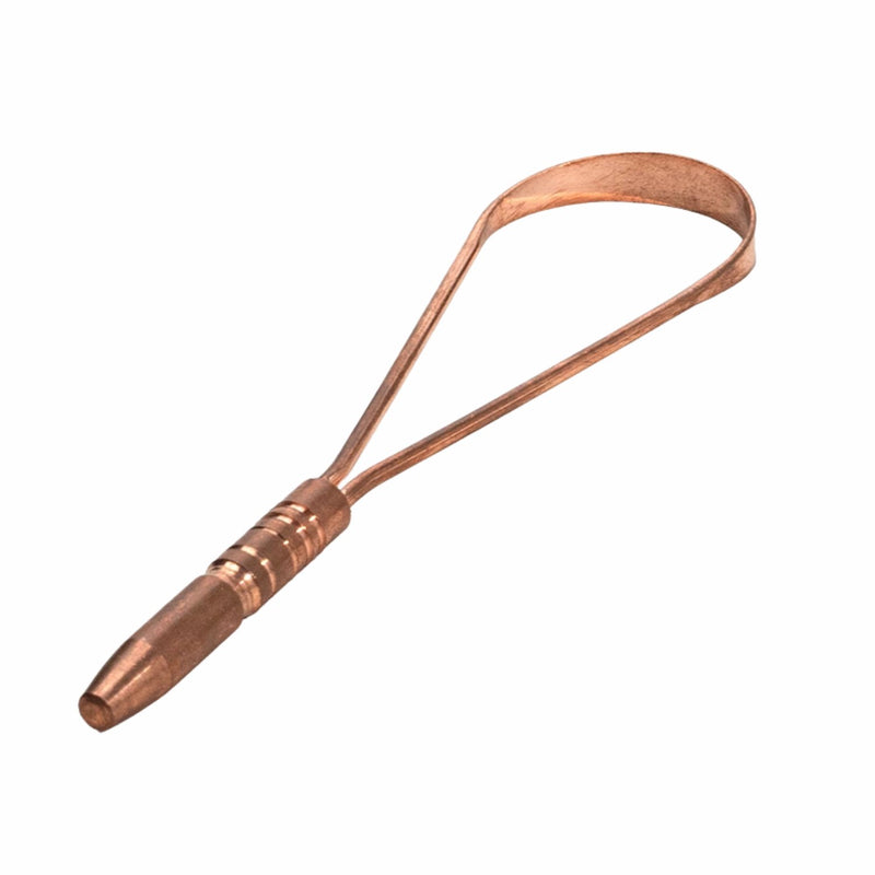 Ayurveda Specialist Luxury Tongue Scraper Pure Copper with 1 Handle, koperen tongschraper