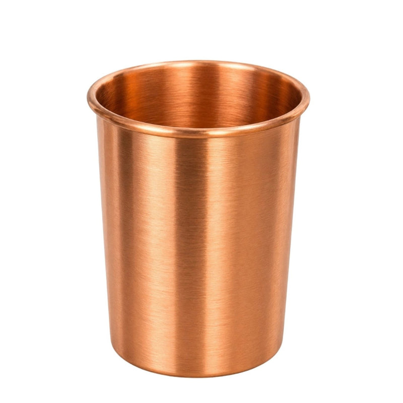 Ayurveda Specialist Pure Copper Cup Matte Brushed, koperen drinkbeker met matte afwerking