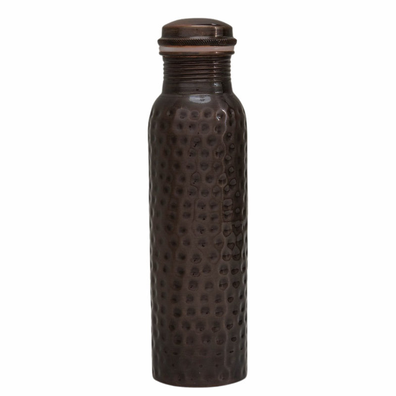 Ayurveda Specialist Pure Copper Water Bottle Hammered Antique, handgemaakte koperen waterfles