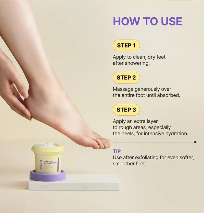 Baren Sheabutter FGF Foot Cream 8