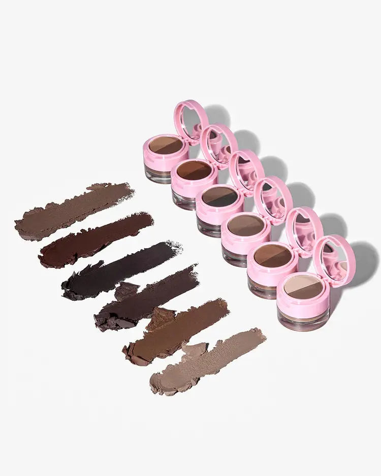 Beauty Creations Duet Brow Powder & Pomade Ebony, dubbelzijdig wenkbrauwproduct met poeder en pomade