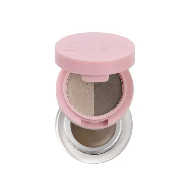 Beauty Creations Duet Brow Powder & Pomade Taupe, een dubbelzijdig wenkbrauwproduct met poeder en pomade