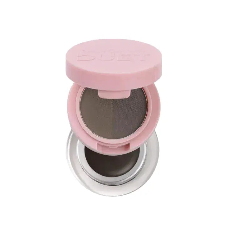 Beauty Creations Duet Brow Powder & Pomade Ebony, dubbelzijdig wenkbrauwproduct met poeder en pomade