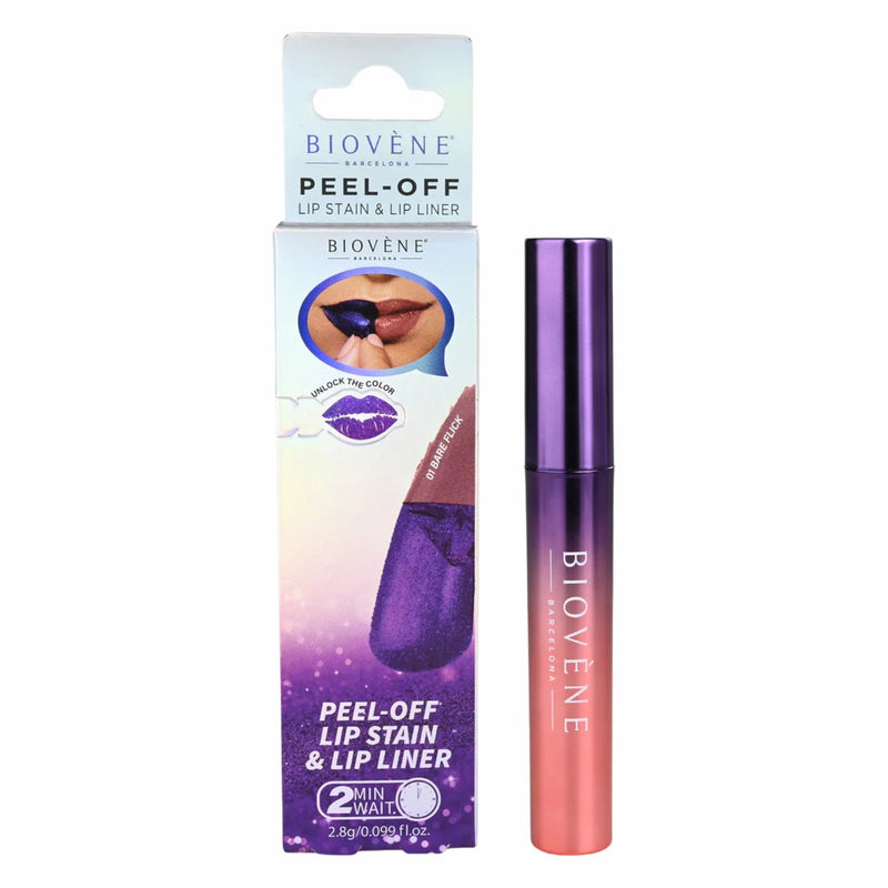 Biovene Peel Off Perfect Reveal Lip Stain & Liner In One Bare Flick Stay Perfect All Day