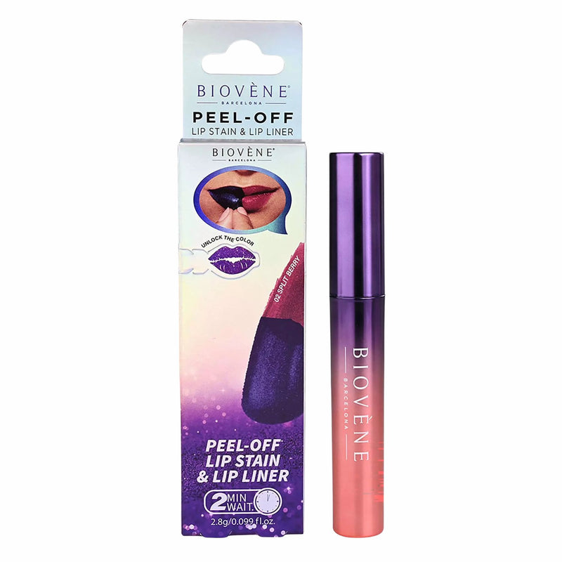 Biovene Peel Off Perfect Reveal Lip Stain & Liner In One Split Berry Stay Perfect All Day