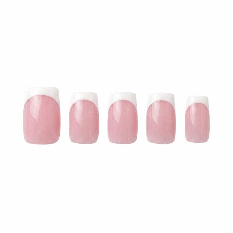 Boozyshop 24 pcs Press On Nails Micro French Manicure